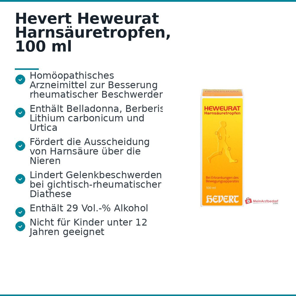 Hevert Heweurat Harnsäuretropfen, 100 ml