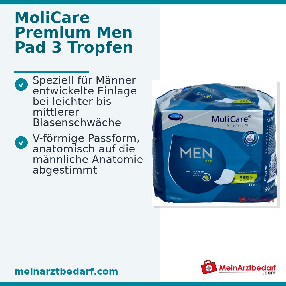 MoliCare Premium MEN Pads 3 gouttes Coussinets