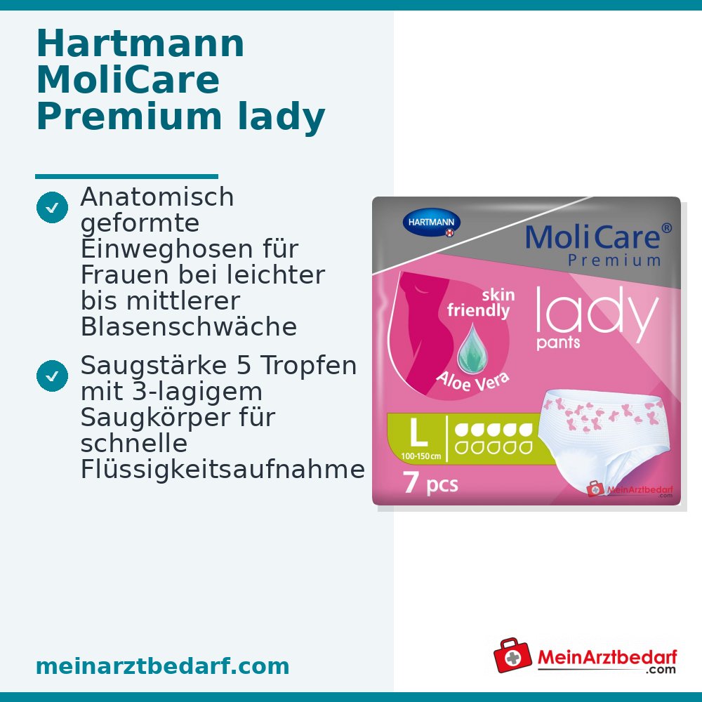 MoliCare Premium Lady Pants talla L pantalón de incontinencia mediano