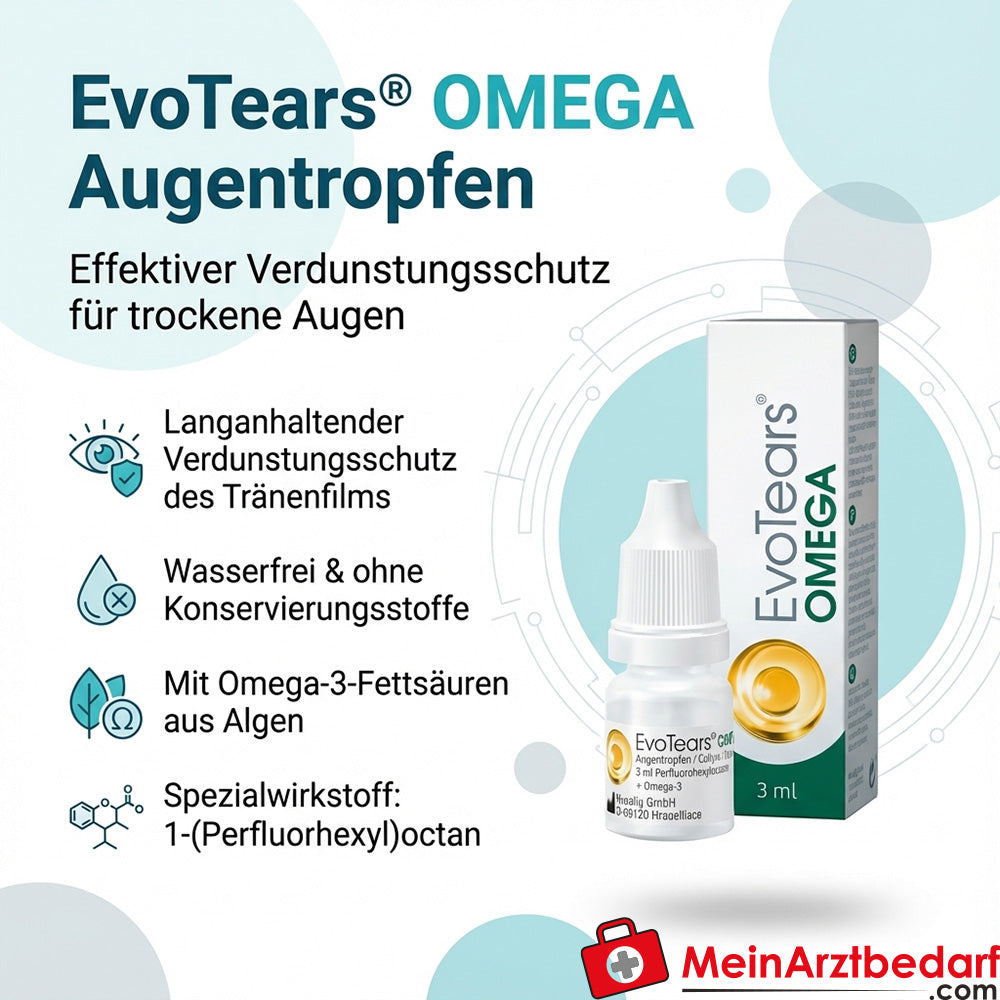 EvoTears OMEGA 1-(Perfluorhexyl)octan Omega-3 Augentropfen wasserfrei 3 ml