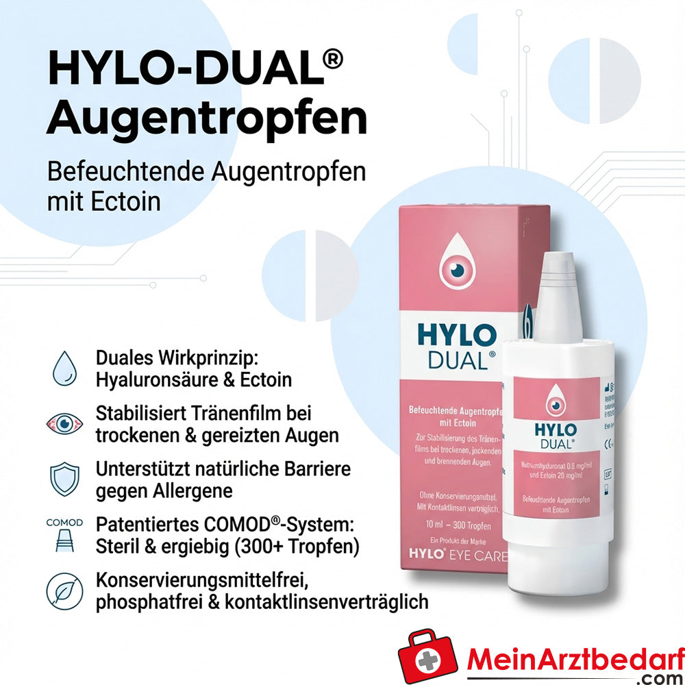 HYLO-DUAL collirio 2% ectoina e 0,05% acido ialuronico 10 ml