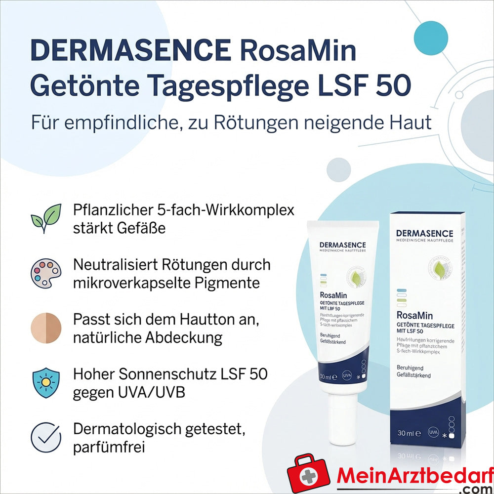 DERMASENCE RosaMin getönte Tagespflege LSF 50 30 ml