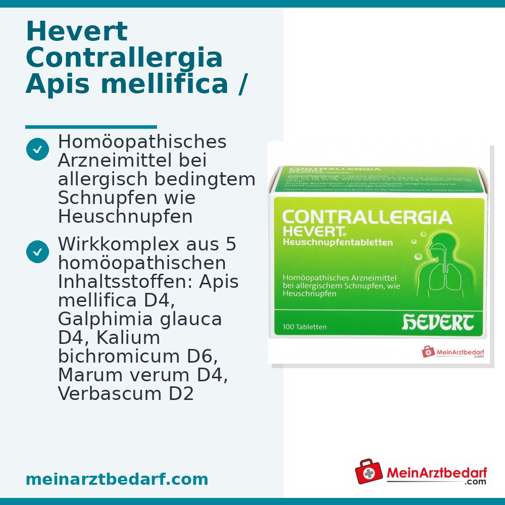 Hevert Contrallergia Comprimés pour le rhume des foins, 100 pcs.