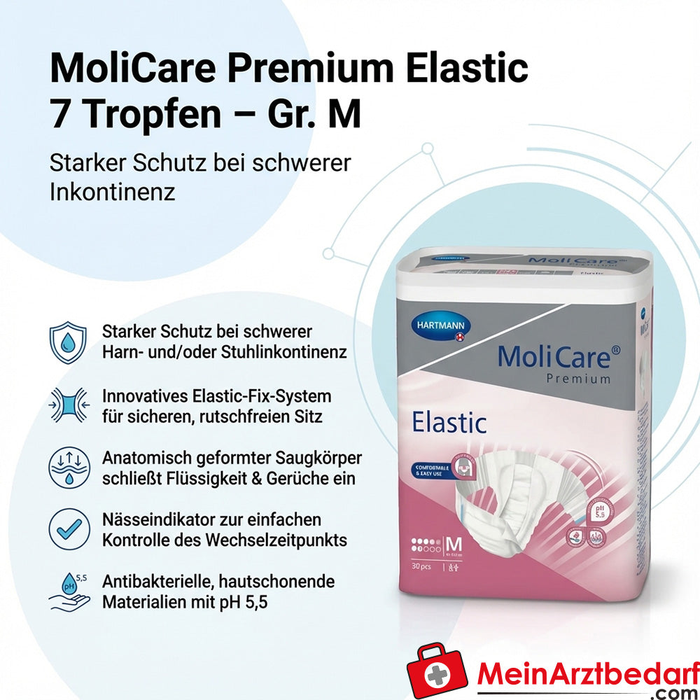 MoliCare Premium Elastic 7 Tropfen Slip Gr. M