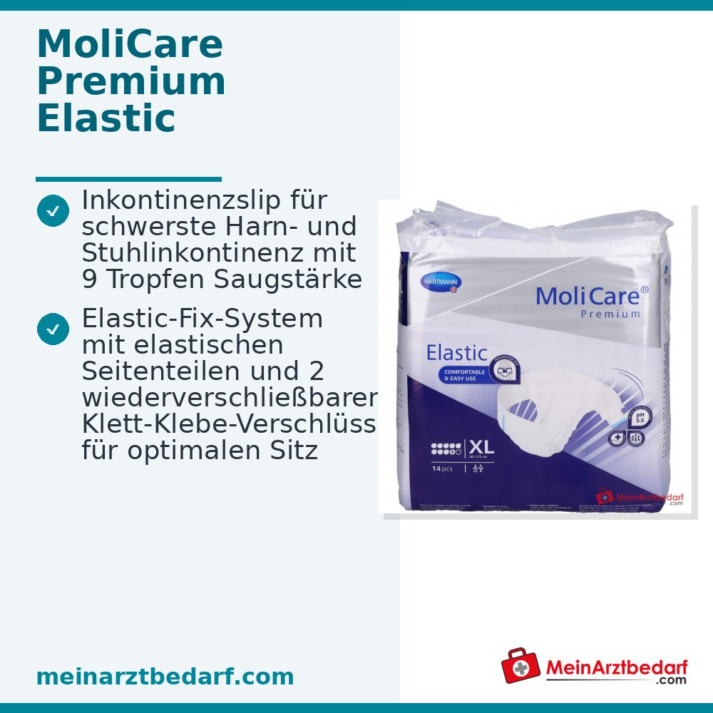 MOLICARE Premium Slip elastico 9 gocce Slip per incontinenza XL 14 pezzi