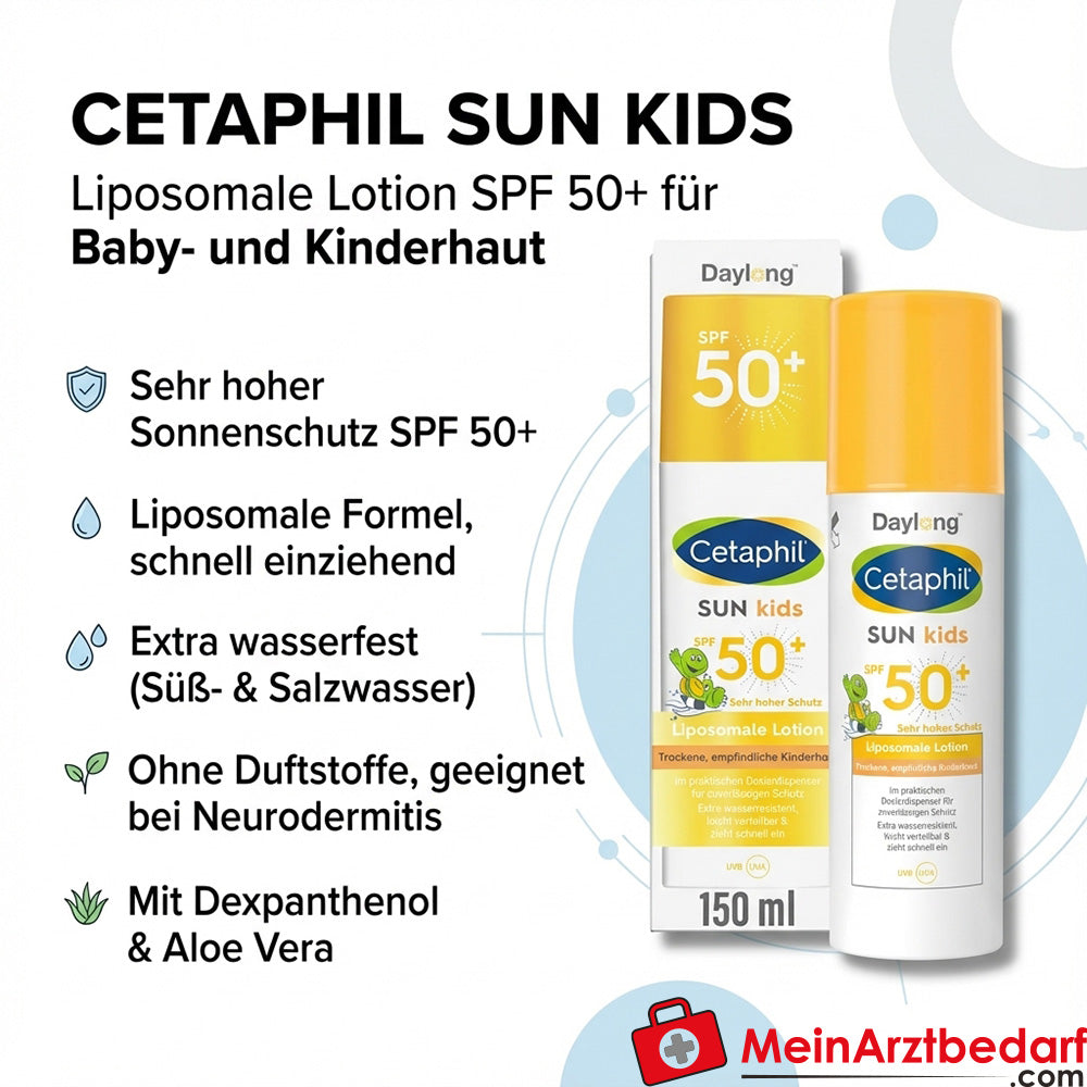 CETAPHIL Sun Kids Liposomale Lotion SPF 50+ voor baby- en kinderhuid 150 ml