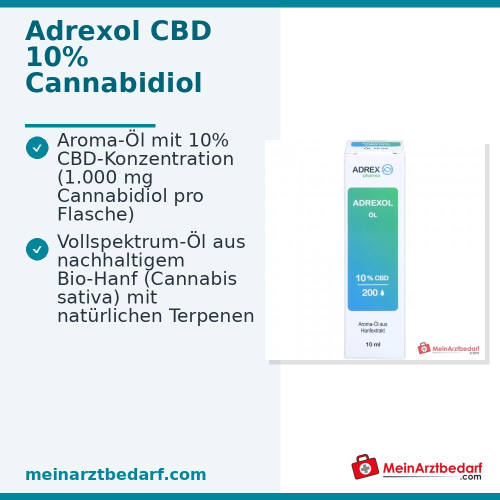 Olio aromatizzato ADREXOL 10% CBD (1.000 mg) a spettro completo