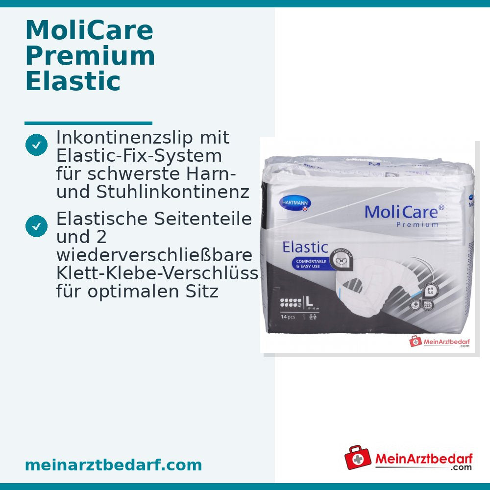 MoliCare Premium Elastic incontinentieslip 10 druppels maat L, 4x14 stuks