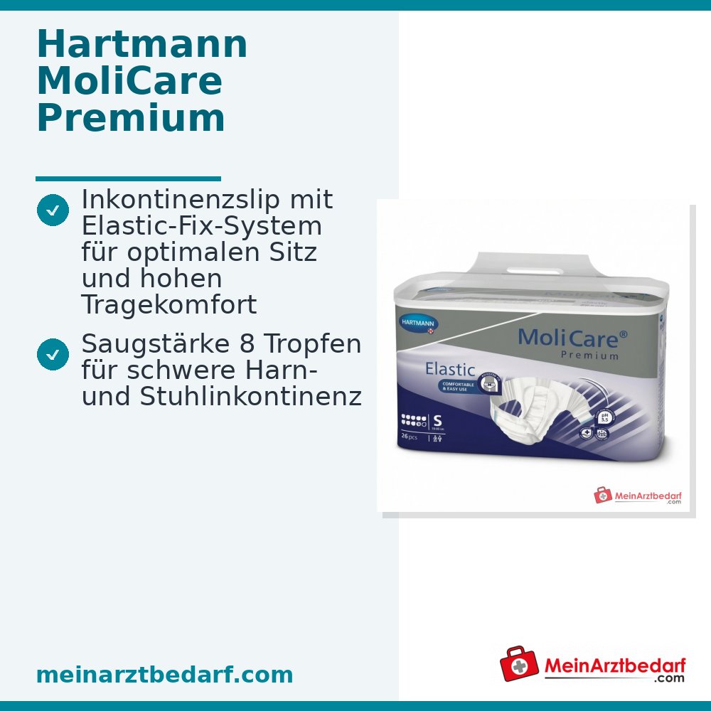 MoliCare Premium Elastische incontinentieslip 8 druppels maat S (70-90 cm)