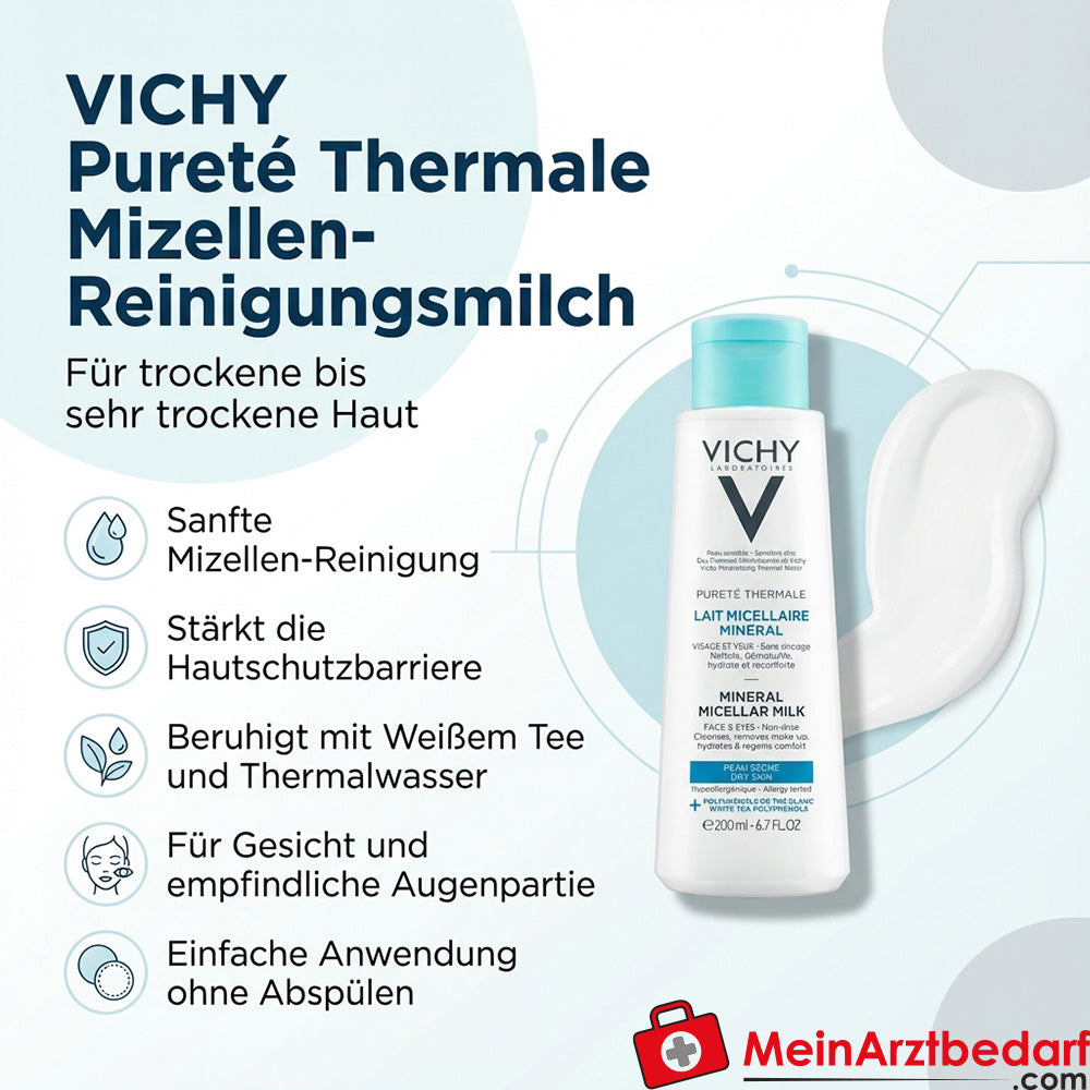 VICHY Pureté Thermale Minéral micelarne mleczko oczyszczające 200 ml