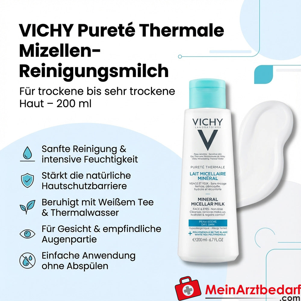 VICHY Pureté Thermale Minéral micelarne mleczko oczyszczające 200 ml