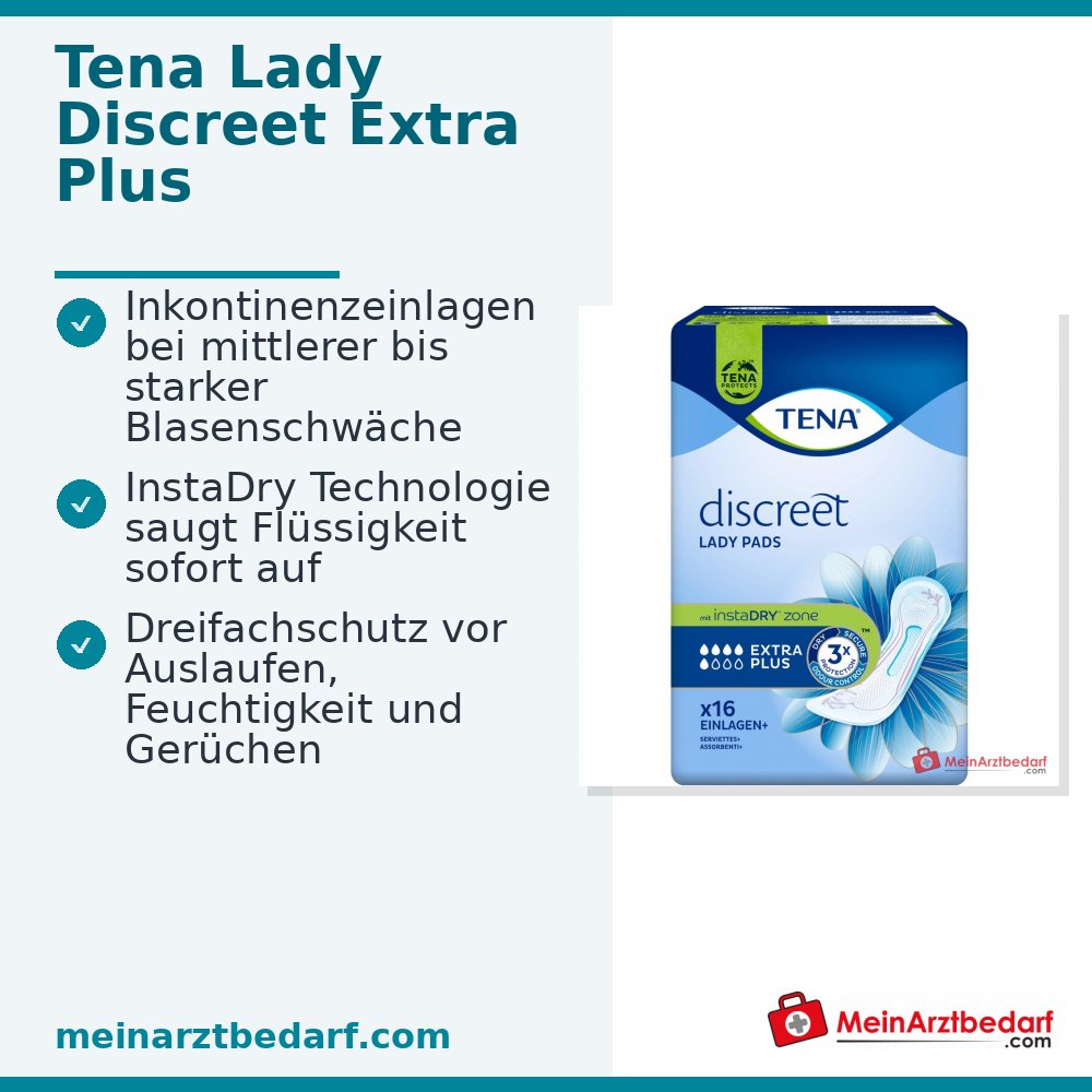 Tena Lady Discreet Extra Plus incontinentieverbanden, 96 stuks