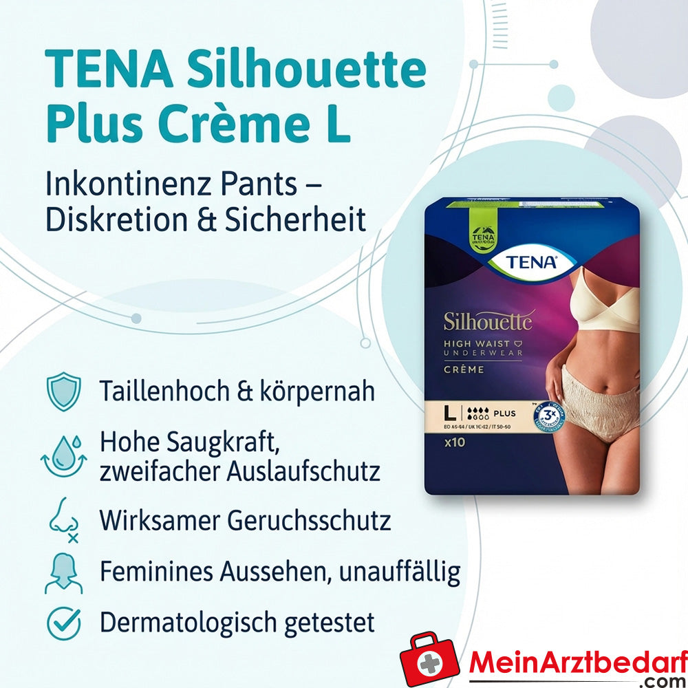 TENA Silhouette Plus Crème Inkontinenz-Pants Gr. L Einweghose