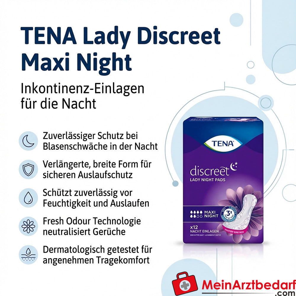 TENA Lady Discreet Maxi Night Inkontinenz-Einlagen verlängert