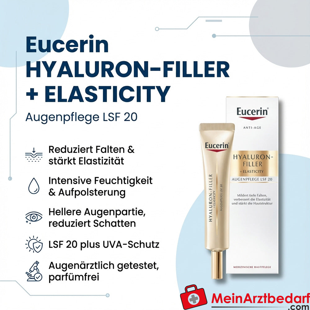 Eucerin HYALURON-FILLER + ELASTICITY Augencreme LSF 20 15 ml