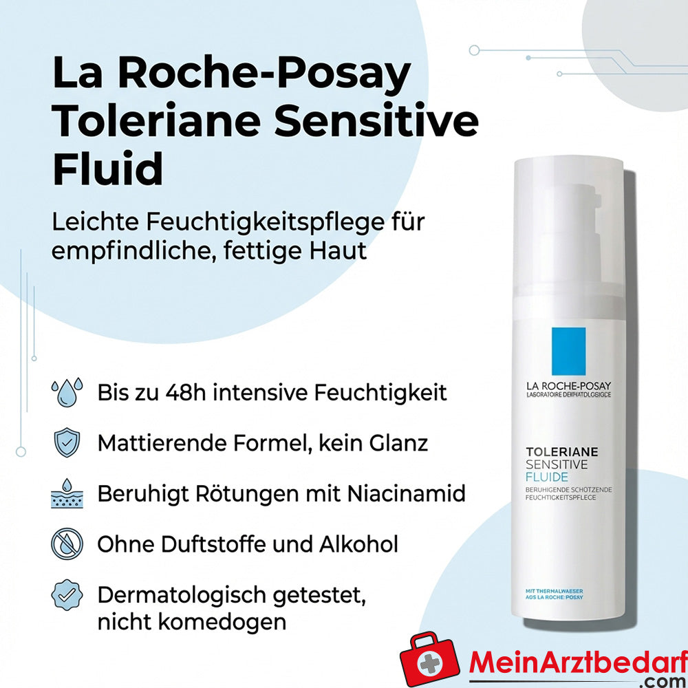 La Roche Toleriane Fluido Sensible Niacinamida 40 ml para pieles mixtas y grasas