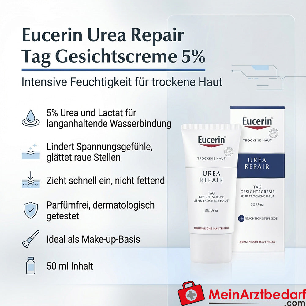 Eucerin Urea Repair Crema Facial de Día 5% Urea 50 ml