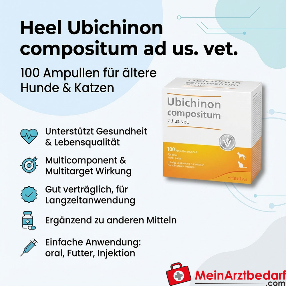 Heel Ubiquinone comp. ad us. vet. ampułki 1 ml 100 szt.