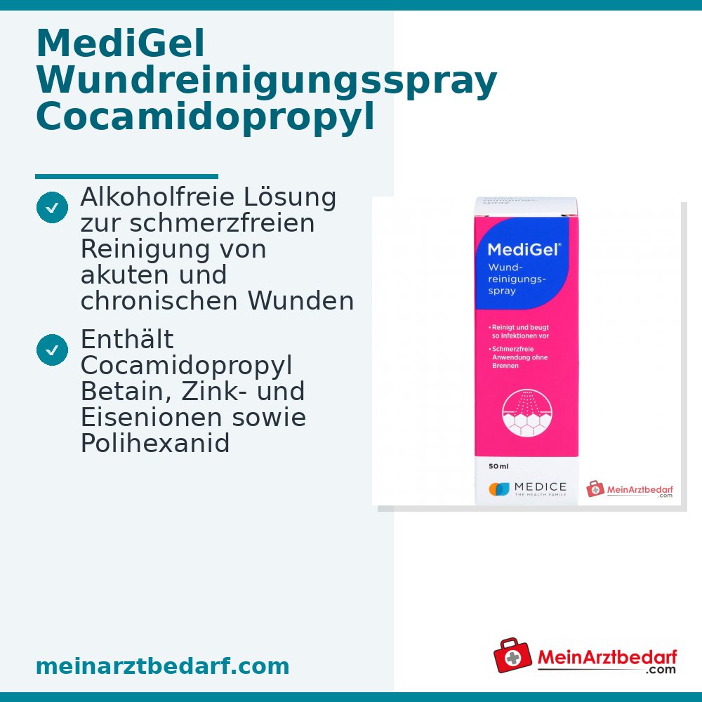 MediGel spray detergente per ferite Poliesanide senza alcool