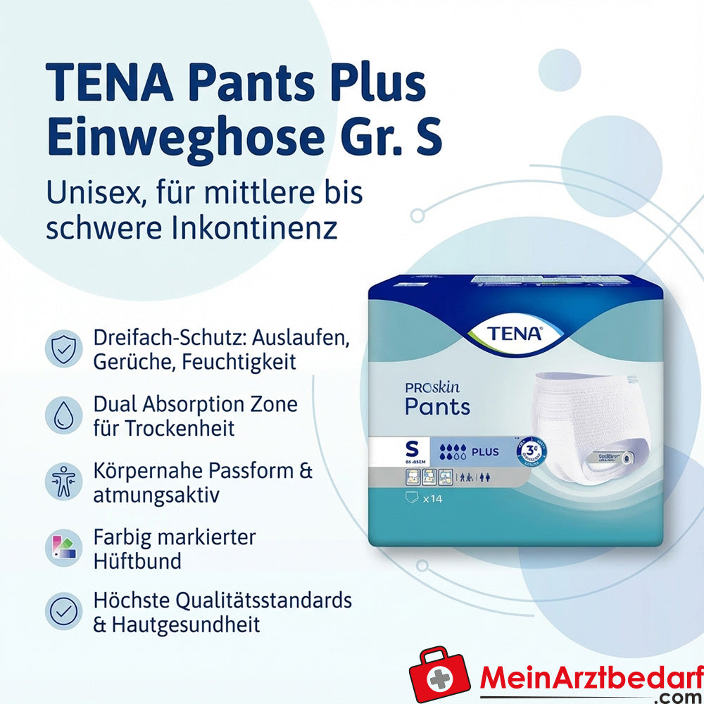 TENA Pants Plus Einweghose Gr. S Einmal-Hose Unisex