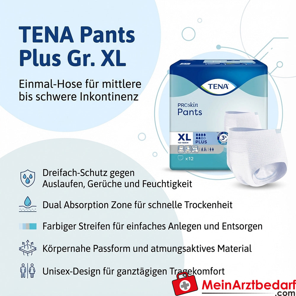 TENA Pants Plus Einmal-Hose XL Unisex mittlere/schwere Inkontinenz