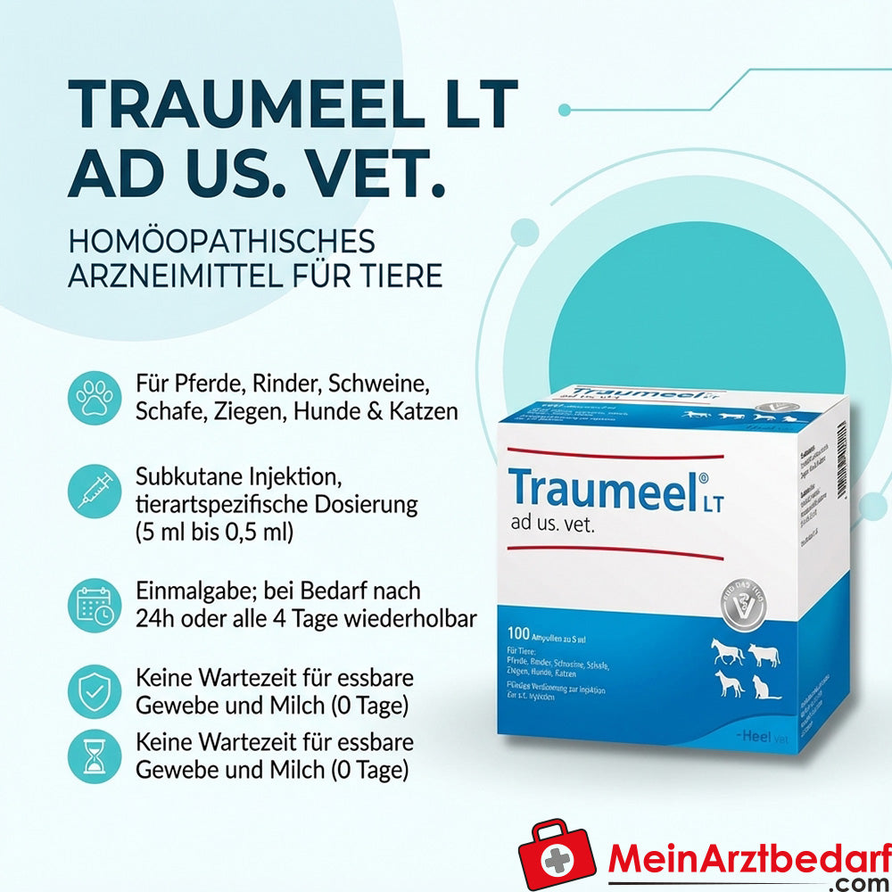 Traumeel LT ad us. dierenarts. Injectieampullen 5 ml 100 stuks