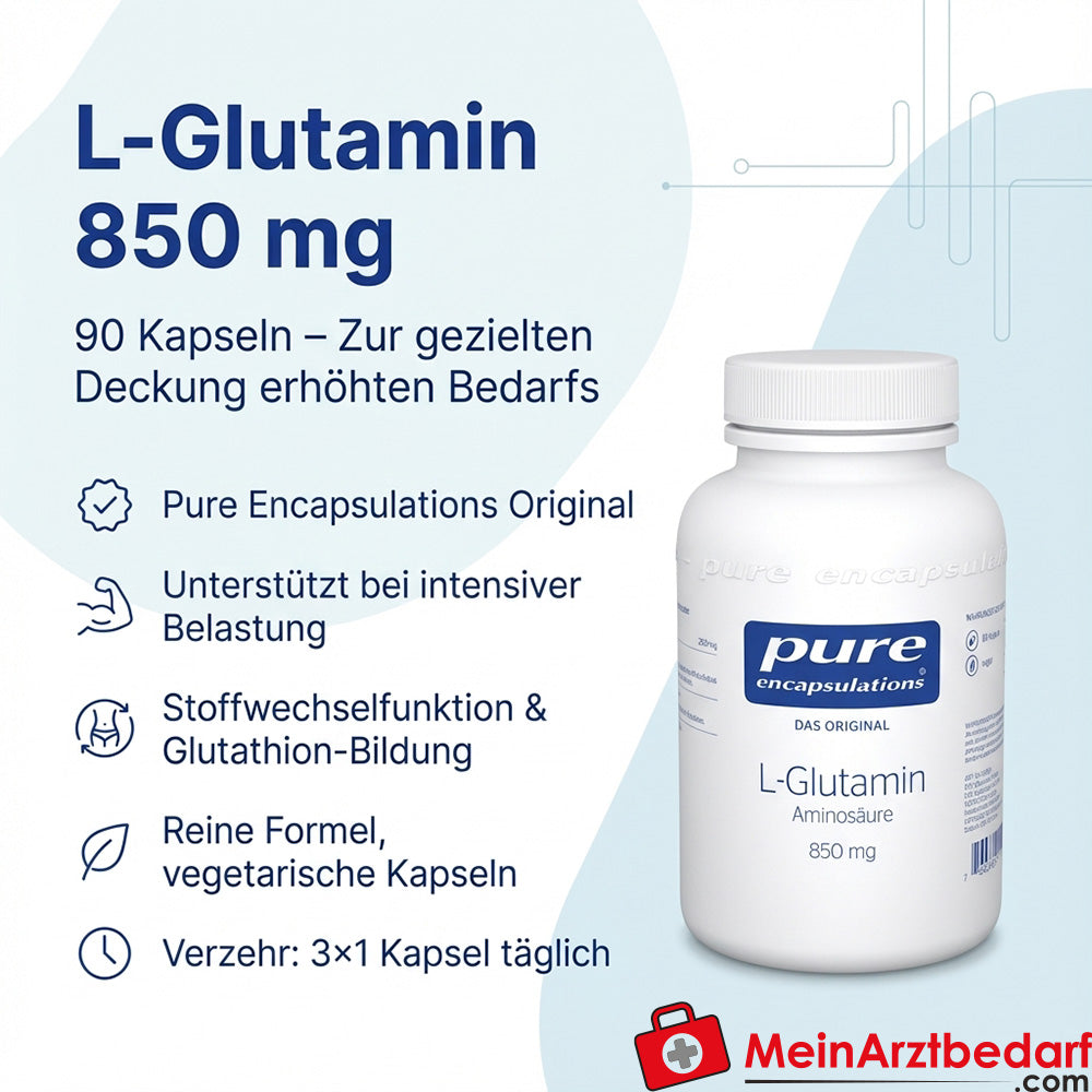 Pure Encapsulations L-Glutamine 850 mg gélules 90 pièces