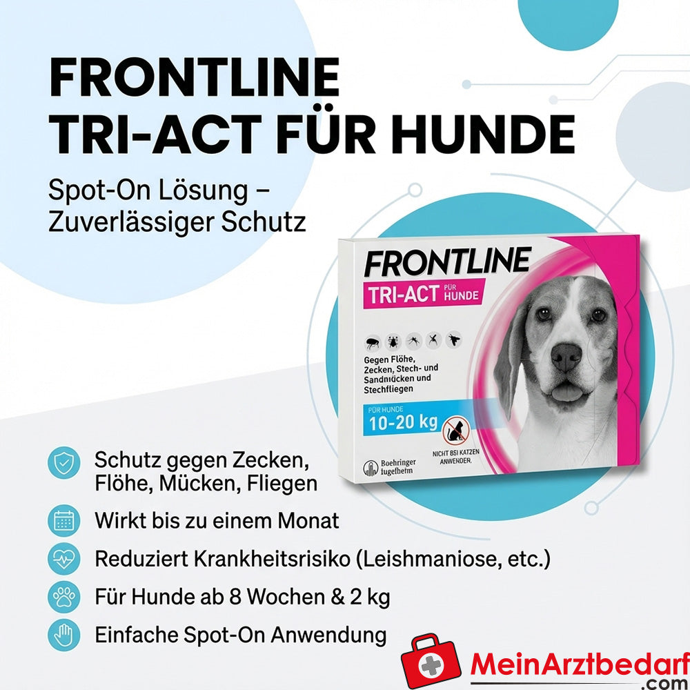 Frontline Tri-Act Spot-On für Hunde 3 Stück