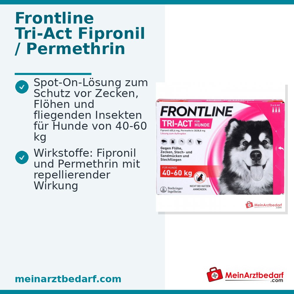 Frontline Tri-Act Spot-on solución para perros 40-60 kg 3 piezas