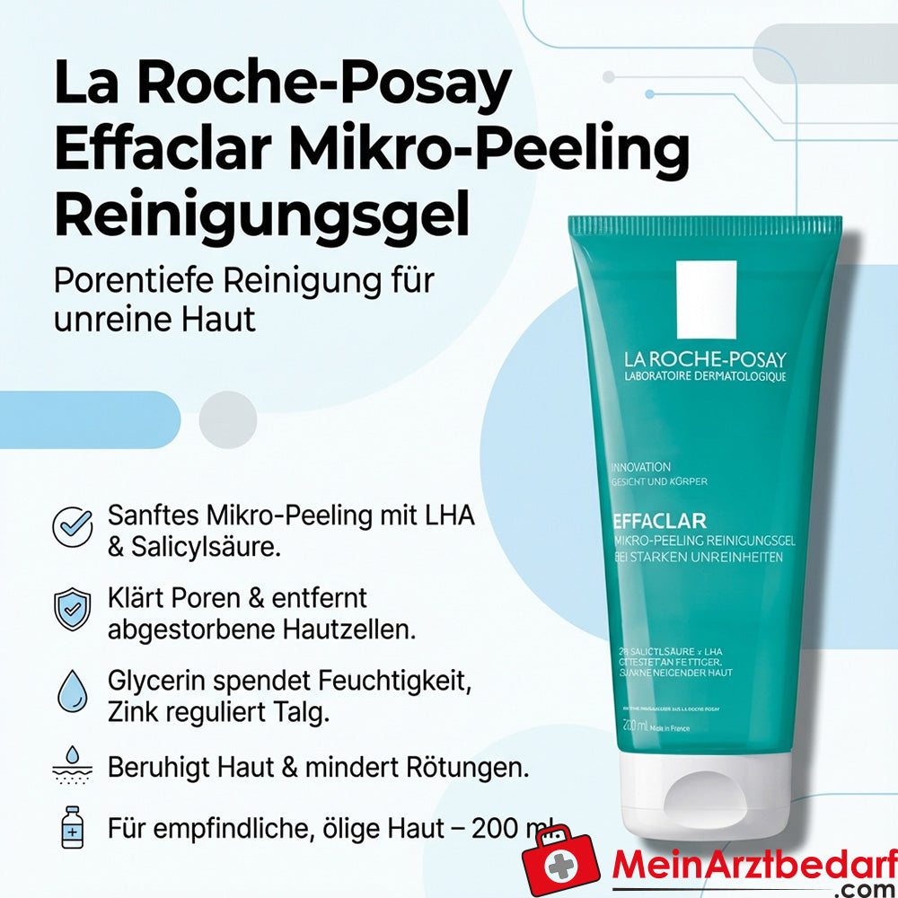 La Roche Effaclar micro-peeling reinigingsgel met LHA en salicylzuur 200 ml