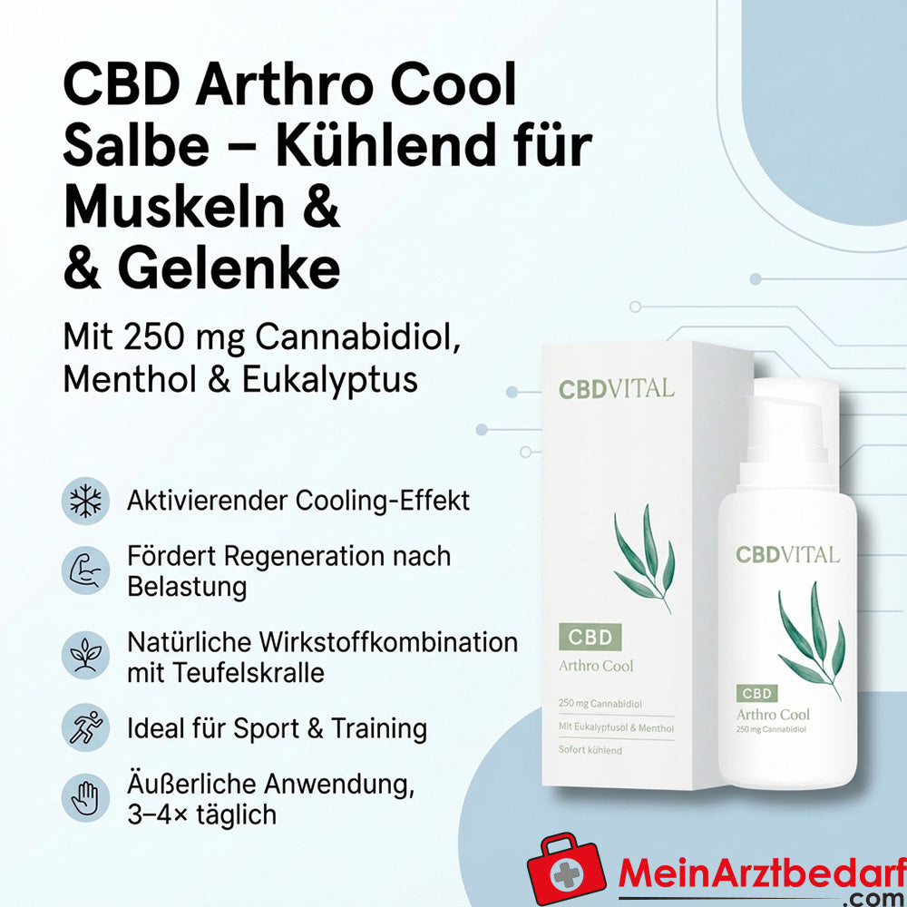 CBD VITAL CBD Arthro cool Salbe mit Cannabidiol (CBD) kühlend