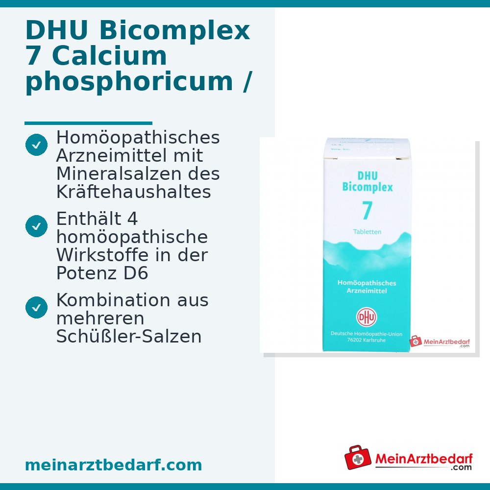 DHU Bicomplex 7 Calcium/Potassium/Ferrum/Magnesium phosphoricum D6 25 mg tabletki każda
