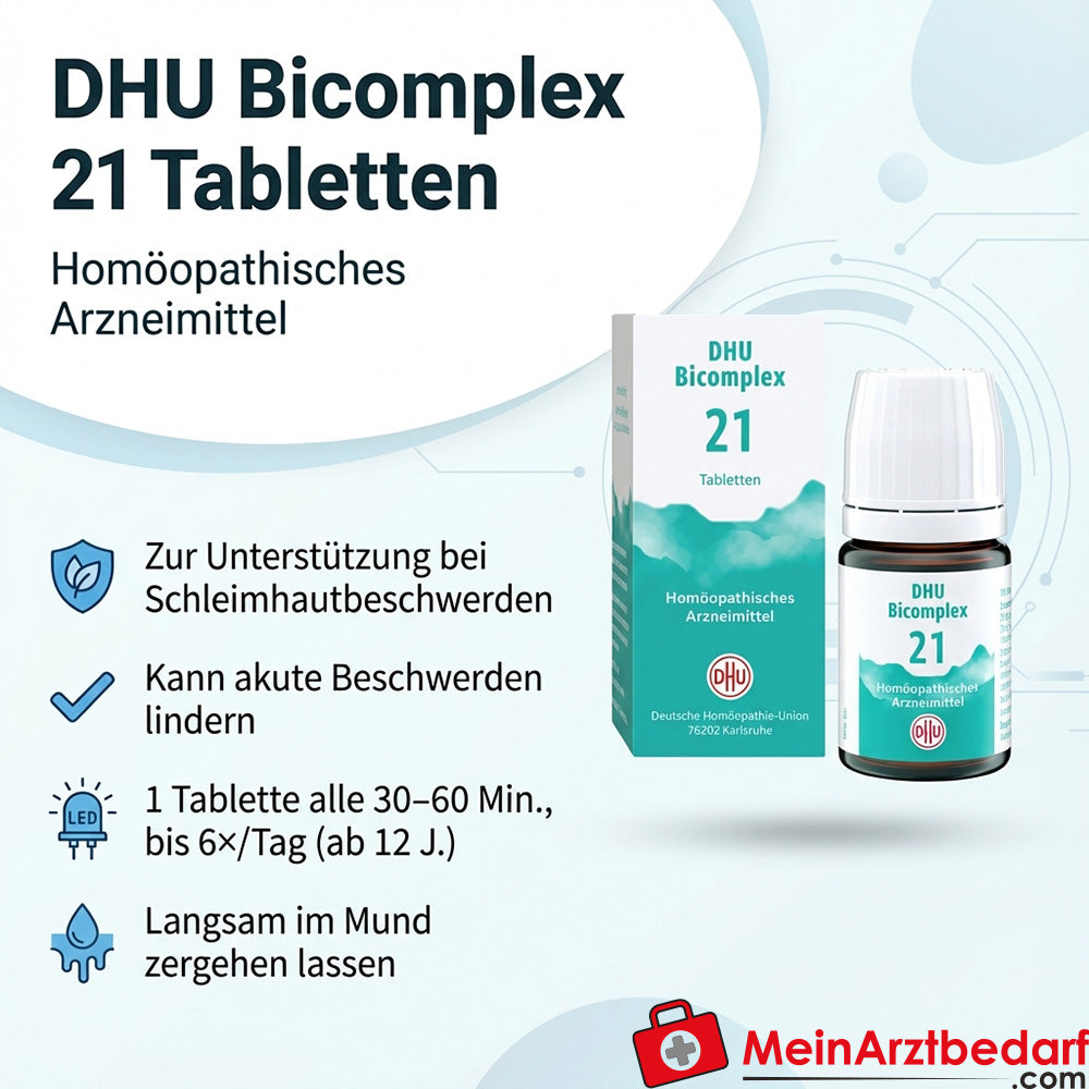 DHU Bicomplex 21 compresse di medicinale omeopatico per i disturbi delle mucose