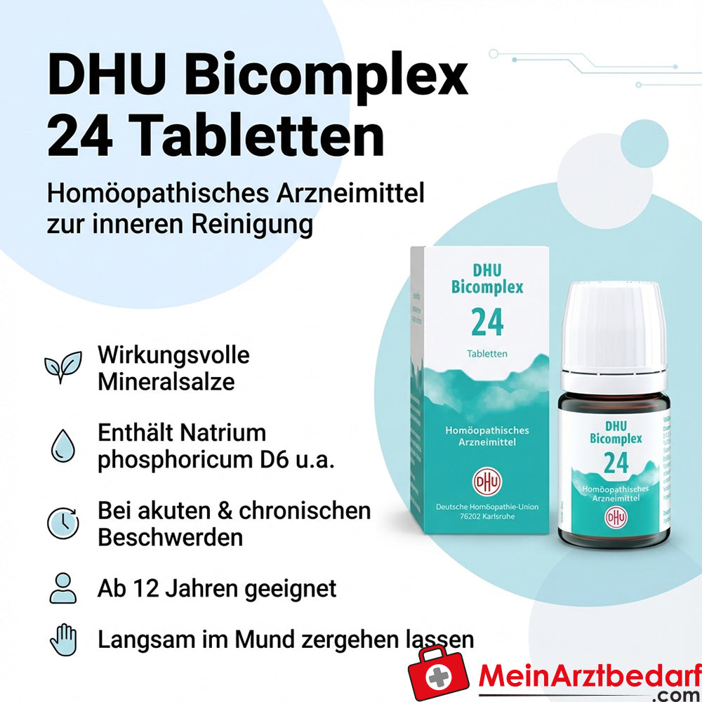 DHU Bicomplex 24 Natrium phosphoricum D6 Potassium chloratum D6 Tabletki