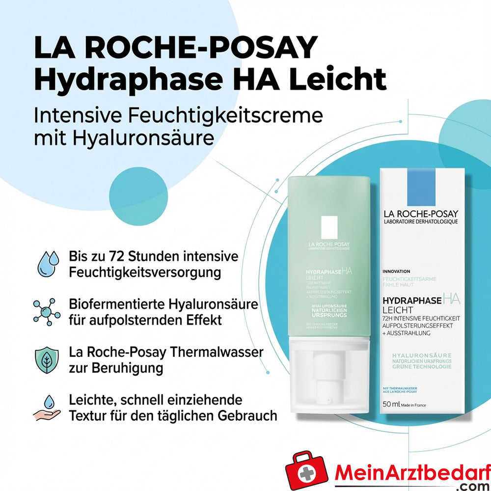 La Roche-Posay Hydraphase HA Leicht Gesichtscreme mit Hyaluronsäure 50 ml