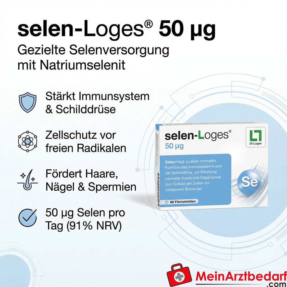 selen-Loges 50 µg Natriumselenit Filmtabletten 60 Stück