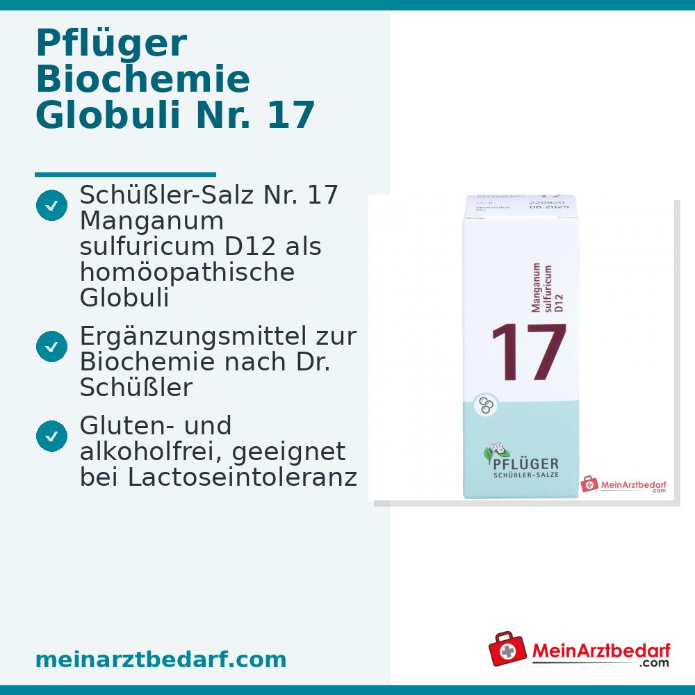 Pflüger Biochemie Globuli Nr. 17 Manganum sulfuricum D12 korrels, 15 g