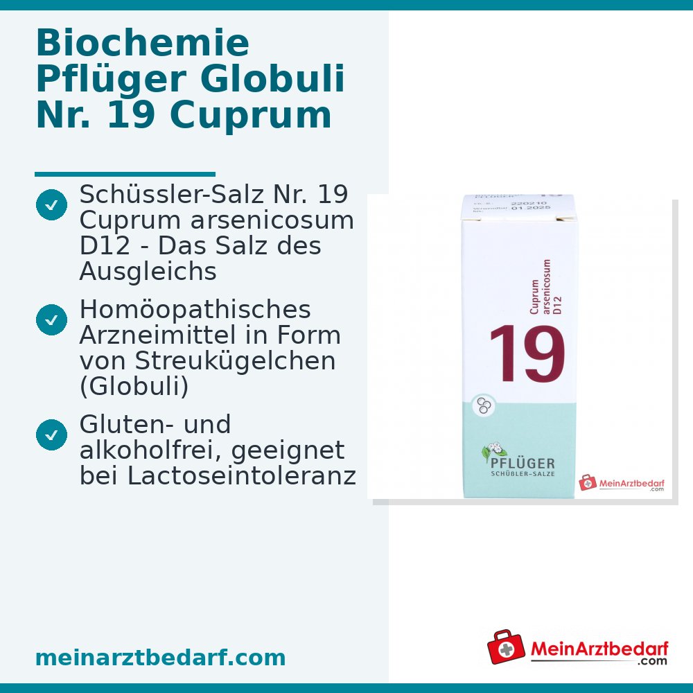 Globuli di biochimica Pflüger n. 19 Cuprum arsenicosum D12 Granuli, 15 g