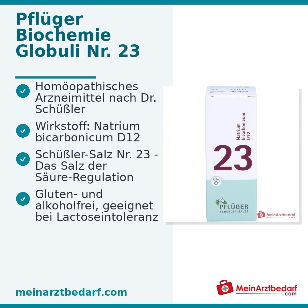 Pflüger Biochemie Globuli Nr. 23 Natrium bicarbonicum D12 Globuli, 15 g