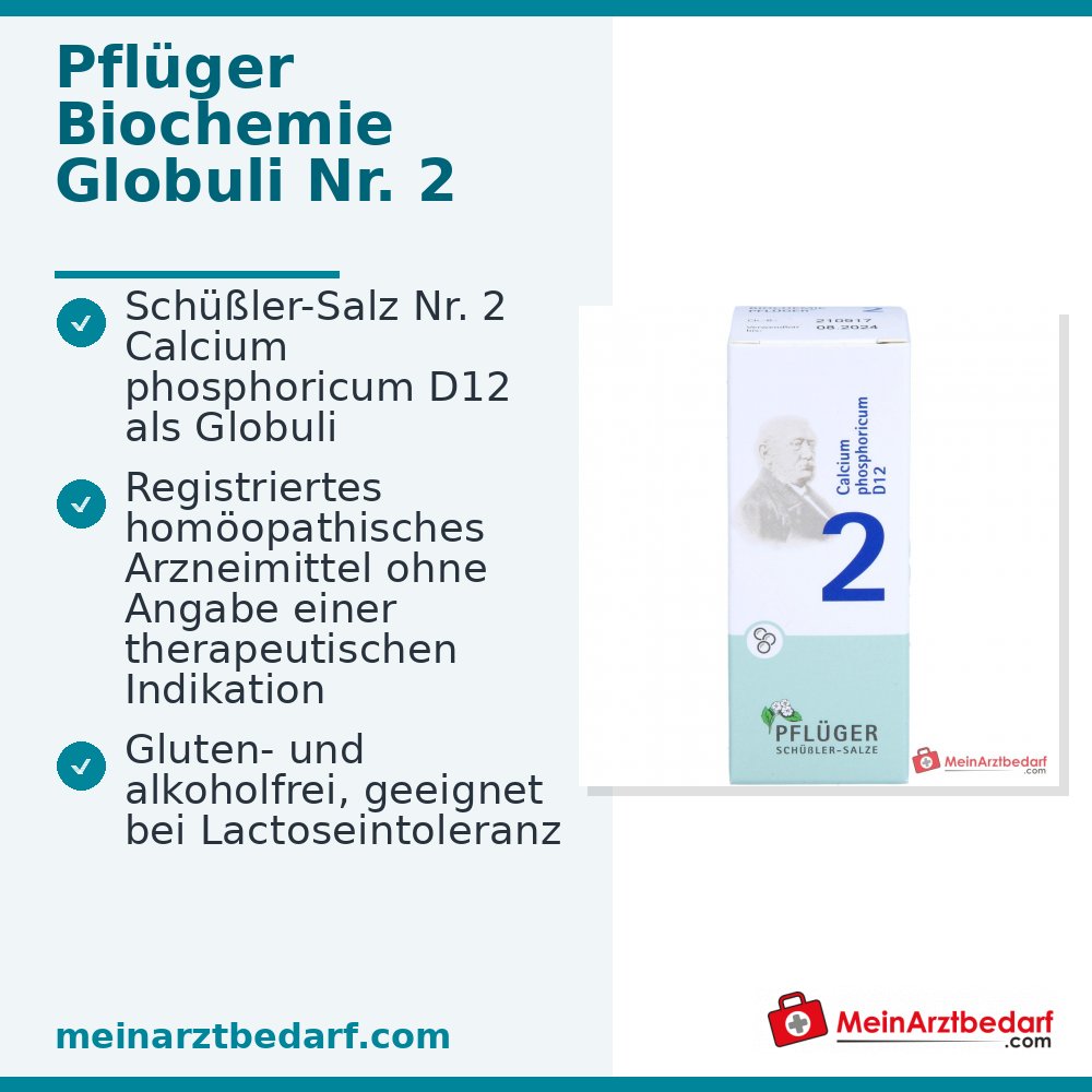 Pflüger Biochemia Globuli N. 2 Calcium phosphoricum D12 Globuli, 15 g