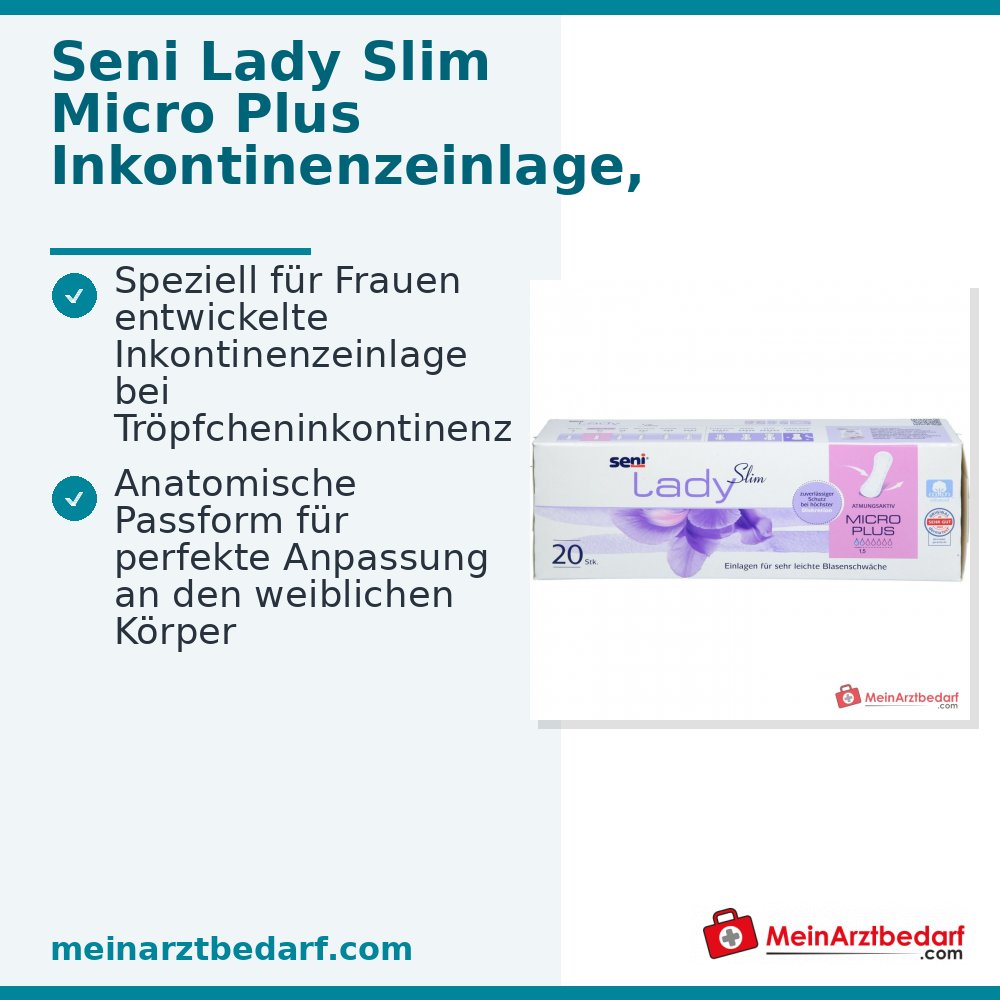 Seni Lady Slim Micro Plus Inkontinenzeinlage, 20 Stück