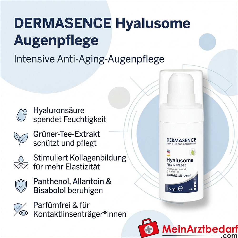 DERMASENCE Hyalusome Oogverzorging Hyaluronzuur Crème 15 ml