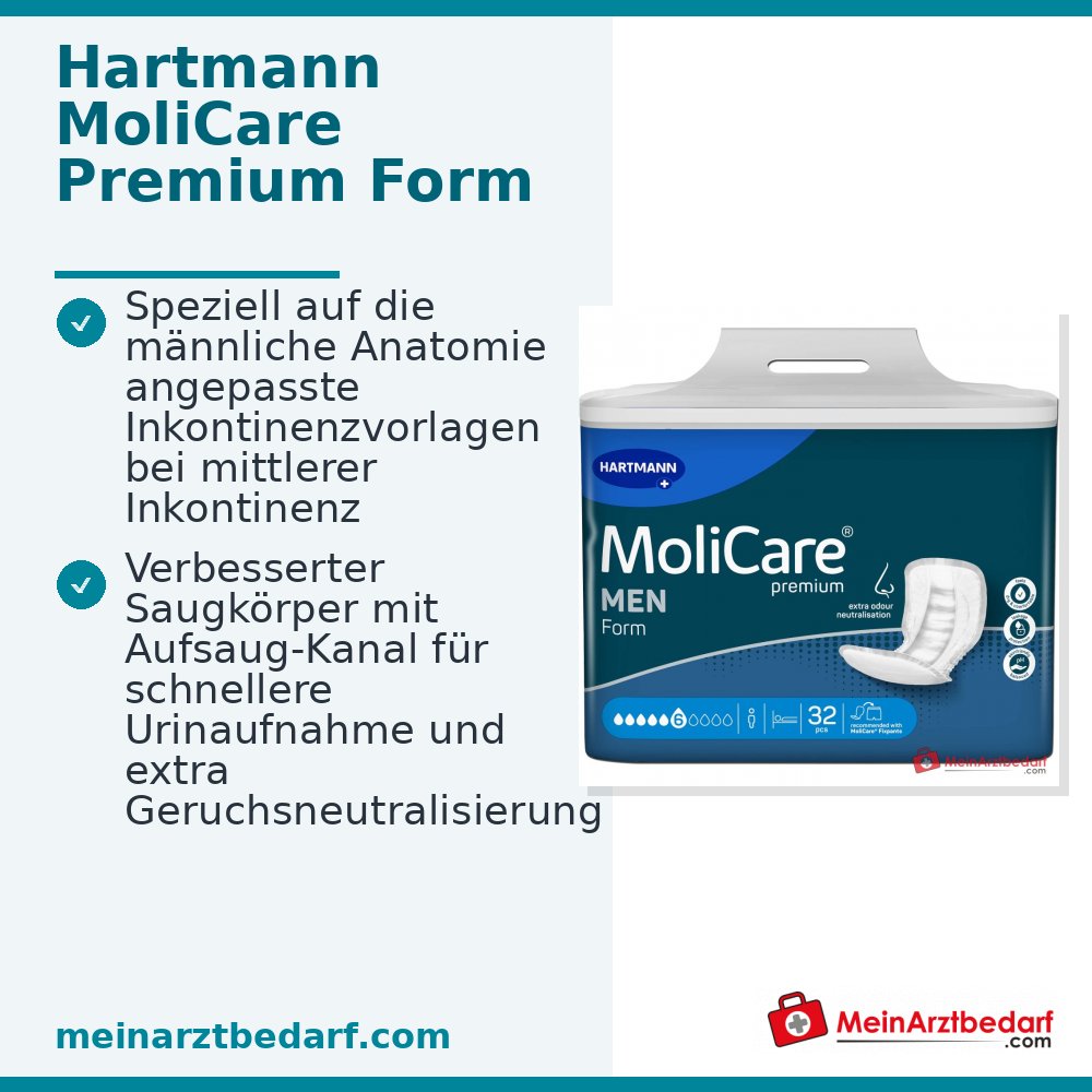 MoliCare Premium Form 6 Tropfen MEN Extra Plus Vorlage 69 x 31 cm 32 Stück