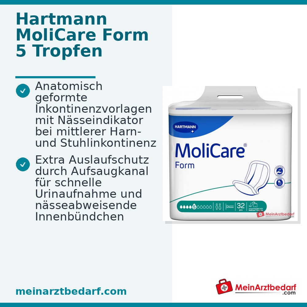 MoliCare Form 5 Drops Extra wkładka na nietrzymanie moczu o średniej chłonności