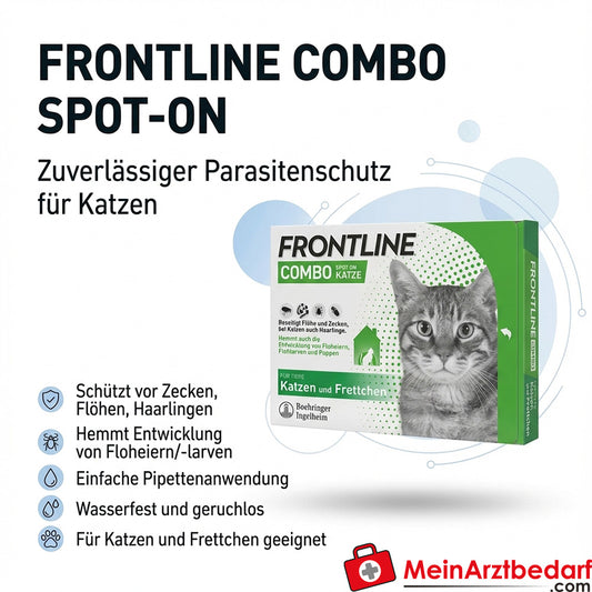 FRONTLINE COMBO Fipronil + (S)-Methopreen Spot-on oplossing cat 6 stuks