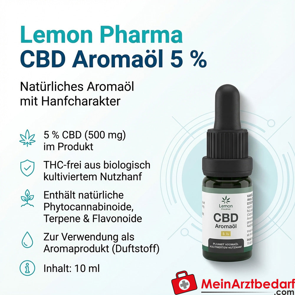 Olej smakowy Lemon Pharma CBD 5% (500 mg) bez THC