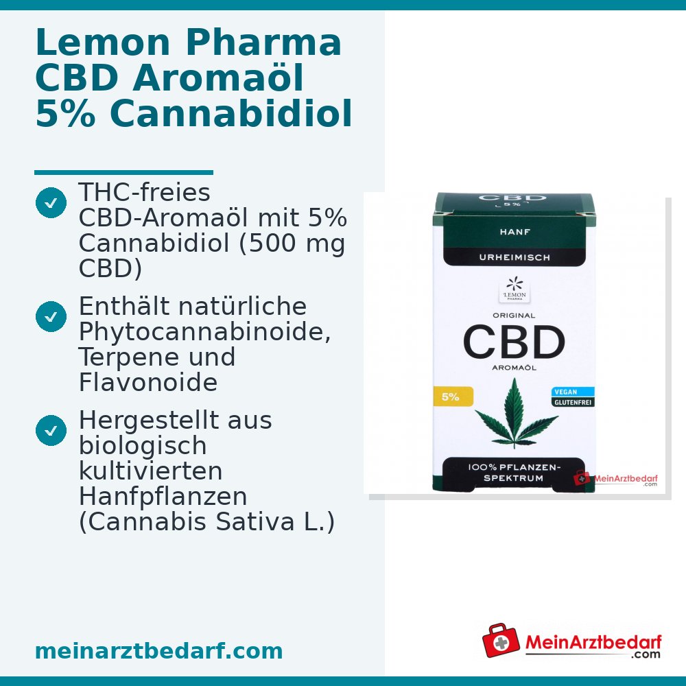 Olej smakowy Lemon Pharma CBD 5% (500 mg) bez THC