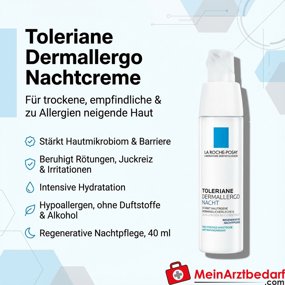 La Roche Toleriane Dermallergo Crema de Noche Niacinamida 40 ml