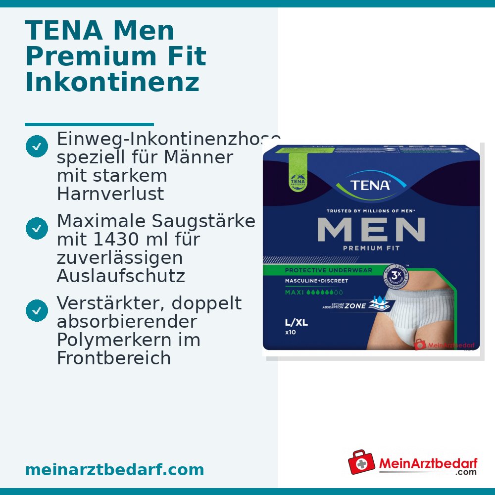 TENA Men Premium Fit Pants Maxi Einweghosen L/XL 40 Stück (4x10)