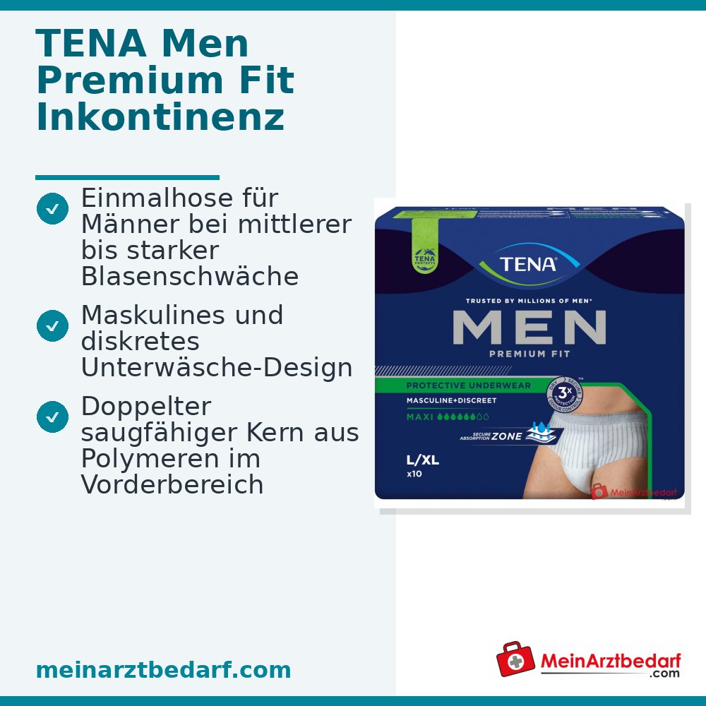 TENA Men Premium Fit Pants Maxi Einweghosen L/XL 40 Stück (4x10)